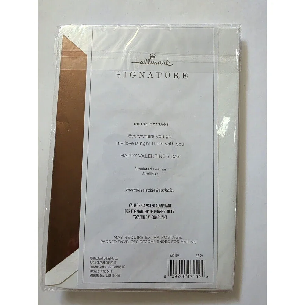 Hallmark Signature Valentine Greeting Card & Env Includes Keepsake Keychain Lot